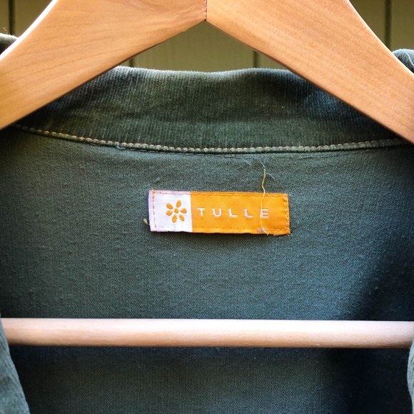 Tulle Olive Green Vintage Corduroy Blazer Jacket - Picture 5 of 7